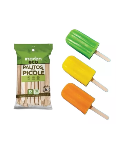 Detalhes do produto Palito de Picolé Eco Madeira 10cm