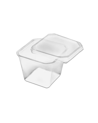 Detalhes do produto Pote Quadrado c/ Tampa 350ml 