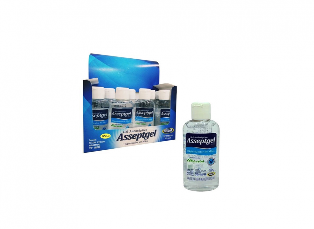 Detalhes do produto Álcool em Gel Antisséptico Asseptgel 52 g