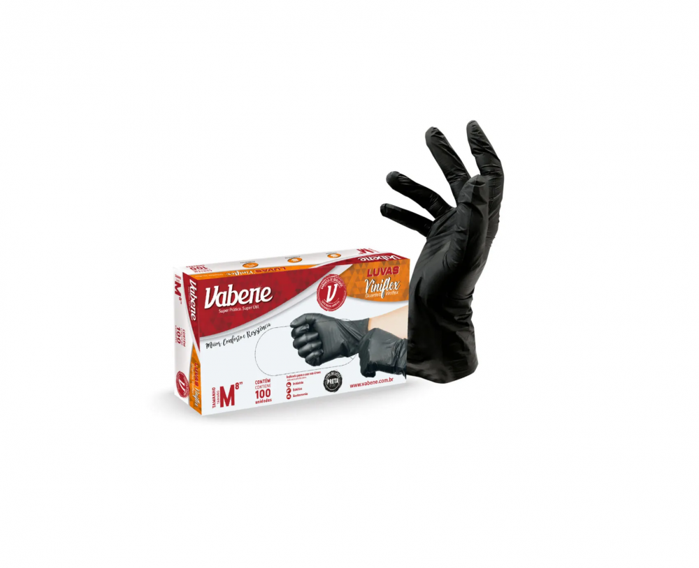 Detalhes do produto Luva Viniflex Preta Vabene