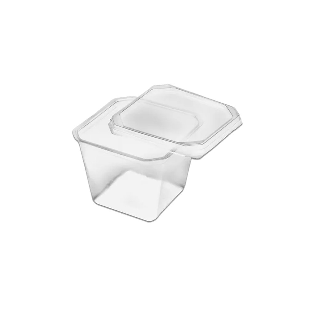 Detalhes do produto Pote Quadrado c/ Tampa 350ml 
