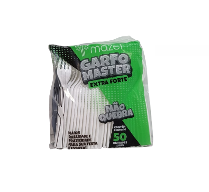 Detalhes do produto Garfo Plástico Refeição Branco Inquebrável
