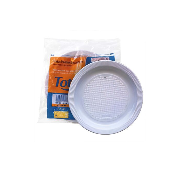 Detalhes do produto Prato Plástico Raso 26 cm - Branco