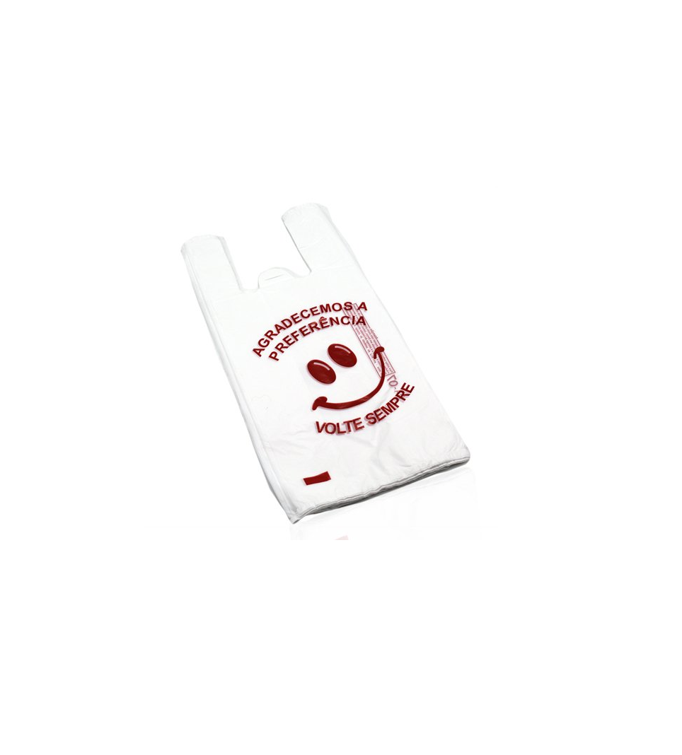 Detalhes do produto Sacola Branca 30x45 Carinha