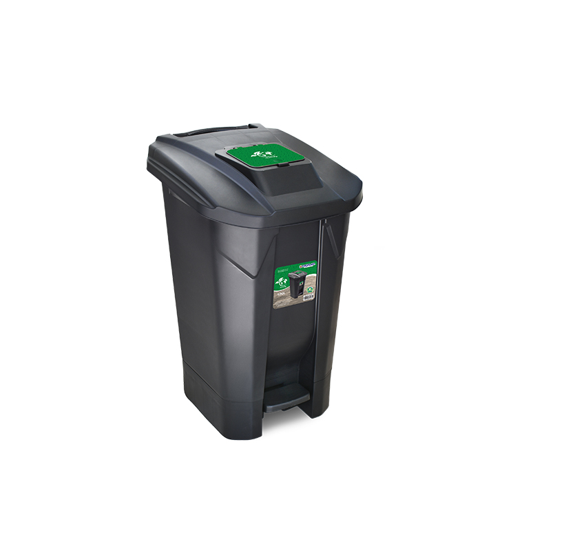 Detalhes do produto Lixeira Plástica c/ Pedal e Tampa Click  60 L