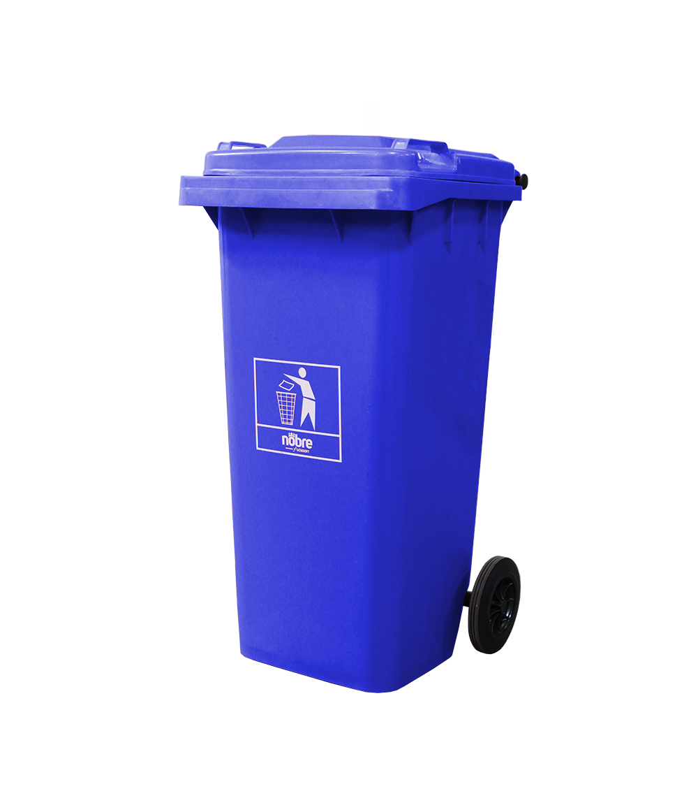 Detalhes do produto Lixeira Plástica Coleta Seletiva 120 L Azul