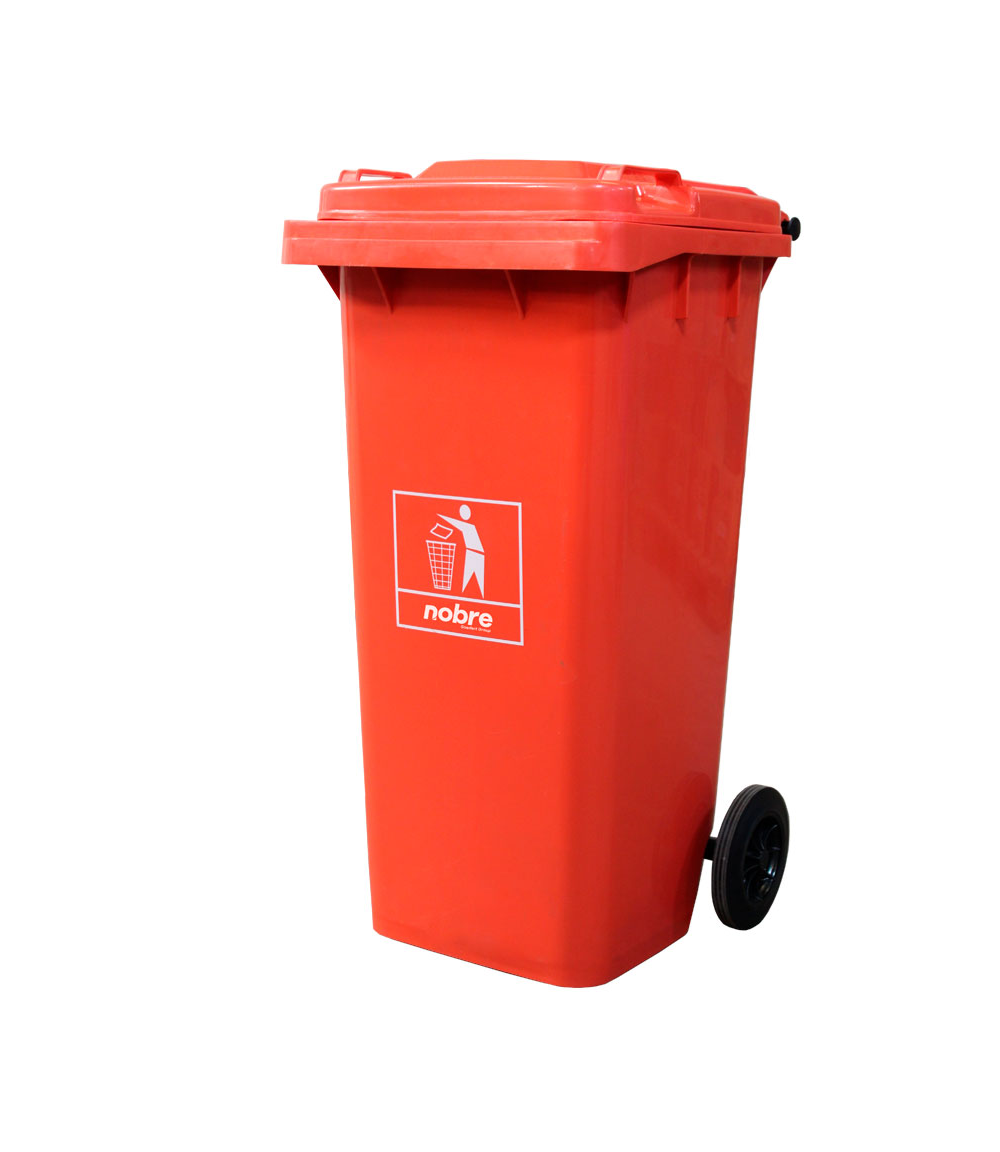 Detalhes do produto Lixeira Plástica Coleta Seletiva 120 L Laranja