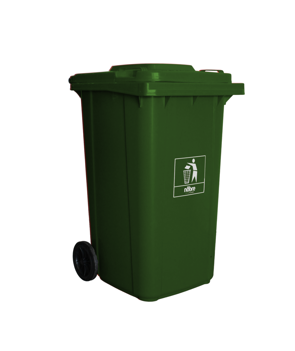Detalhes do produto Lixeira Plástica Coleta Seletiva 240 L Verde