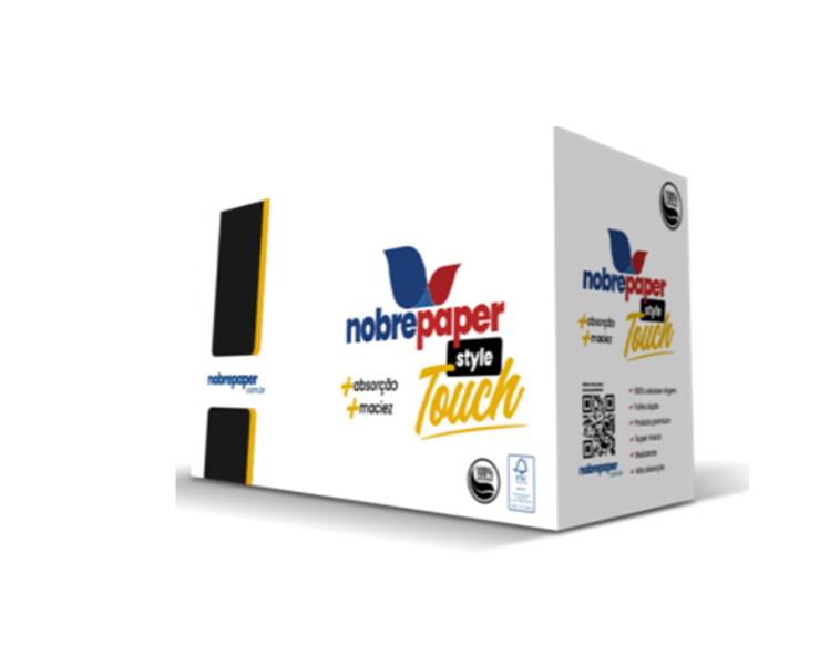 Detalhes do produto Papel Toalha Interfolhas 100% Cel. Folha Dupla Nobre Style Touch c/ 2000