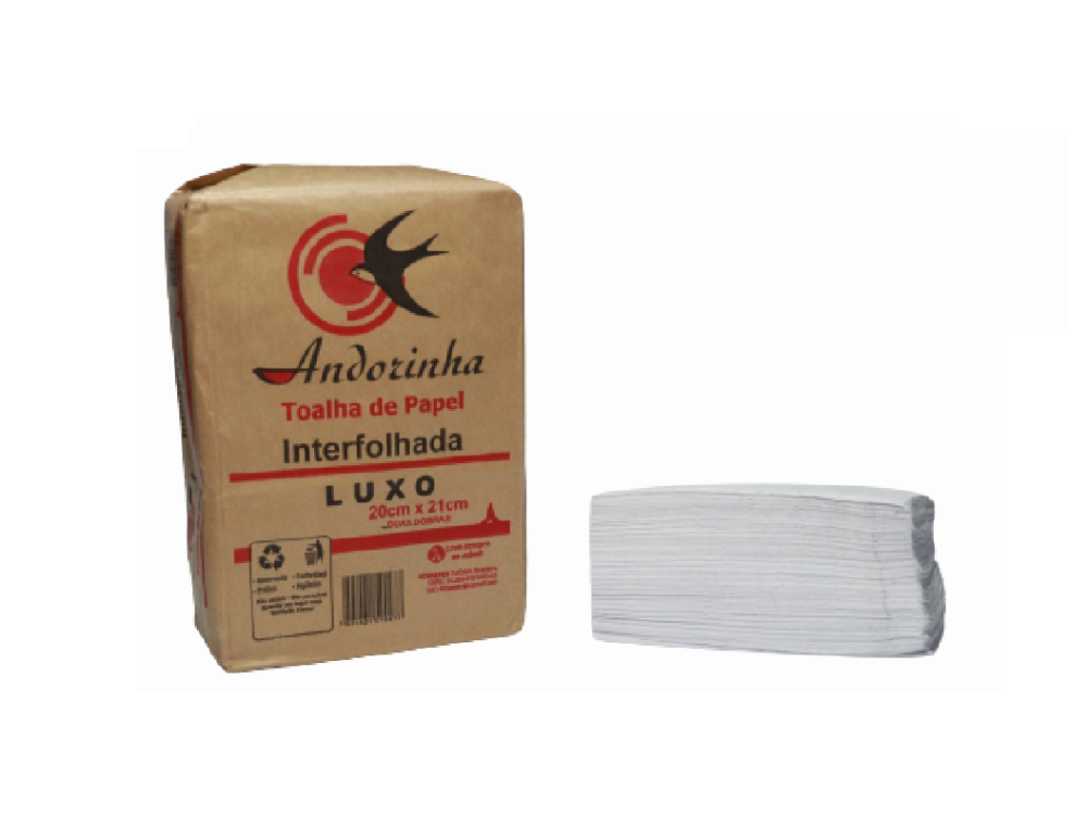 Detalhes do produto Papel Toalha Interfolhas Branco Luxo Andorinha c/ 800