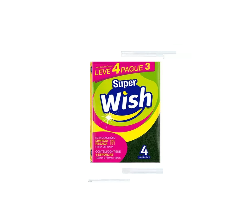 Detalhes do produto Esponja Dupla Face Super Wish