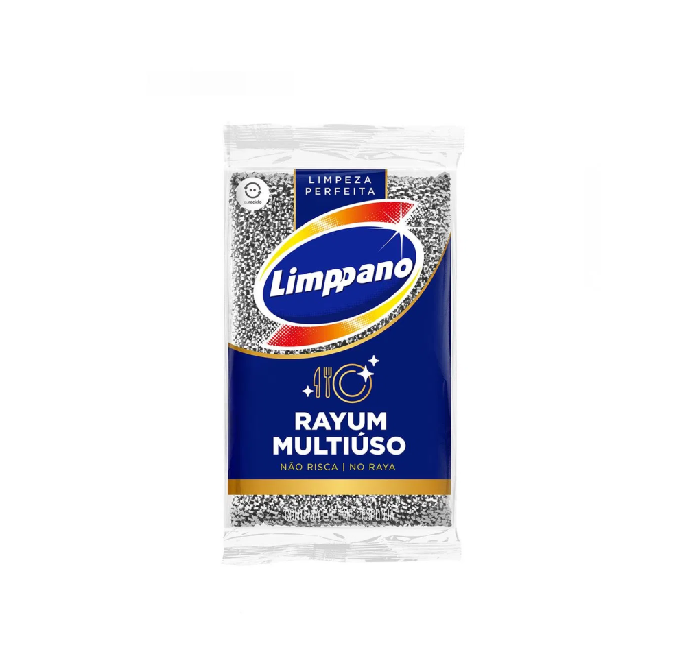 Detalhes do produto Esponja Retangular Prateada Rayum Limppano