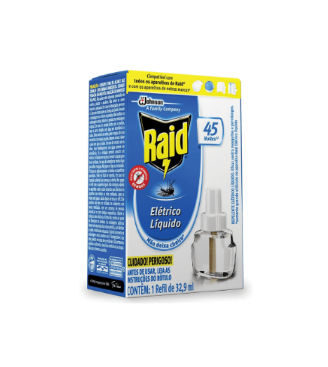 Detalhes do produto Inseticida Elétrico Raid 45 noites Refil