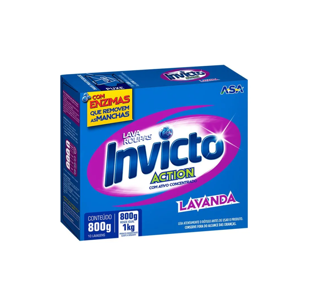 Detalhes do produto Sabão em Pó Invicto 800 g