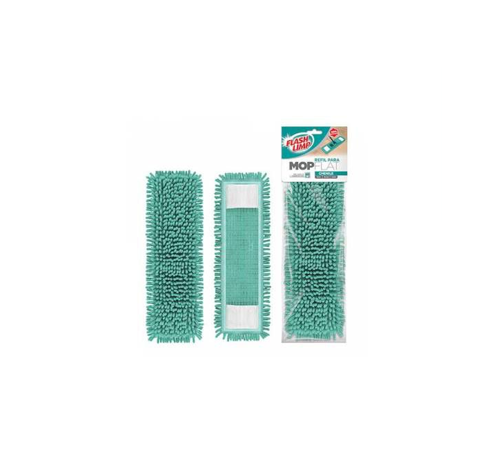 Detalhes do produto Refil Mop Esfregão Flat Chenile Flash Limp