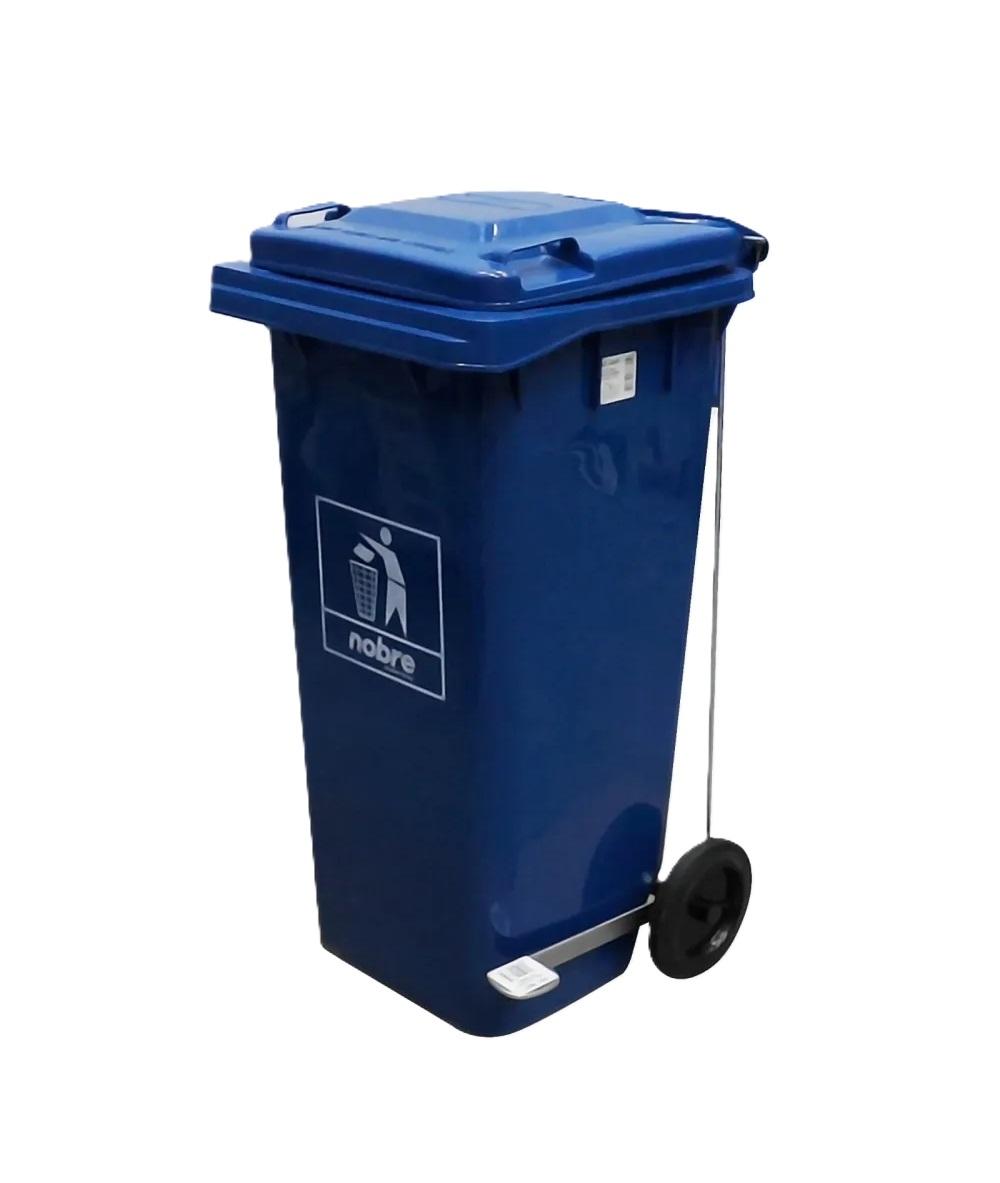 Detalhes do produto Lixeira Plástica Coleta Seletiva 120 L c/ Pedal