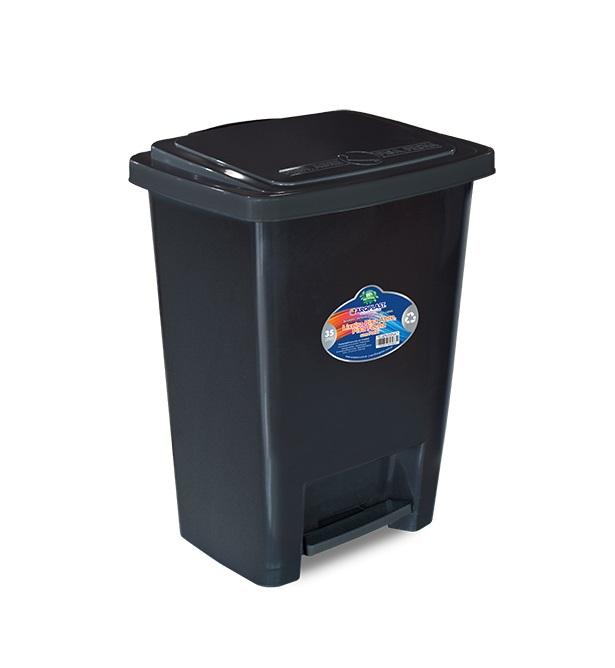 Detalhes do produto Lixeira Plástica Pisa Abre Pisa Fecha c/ Pedal 35 L 