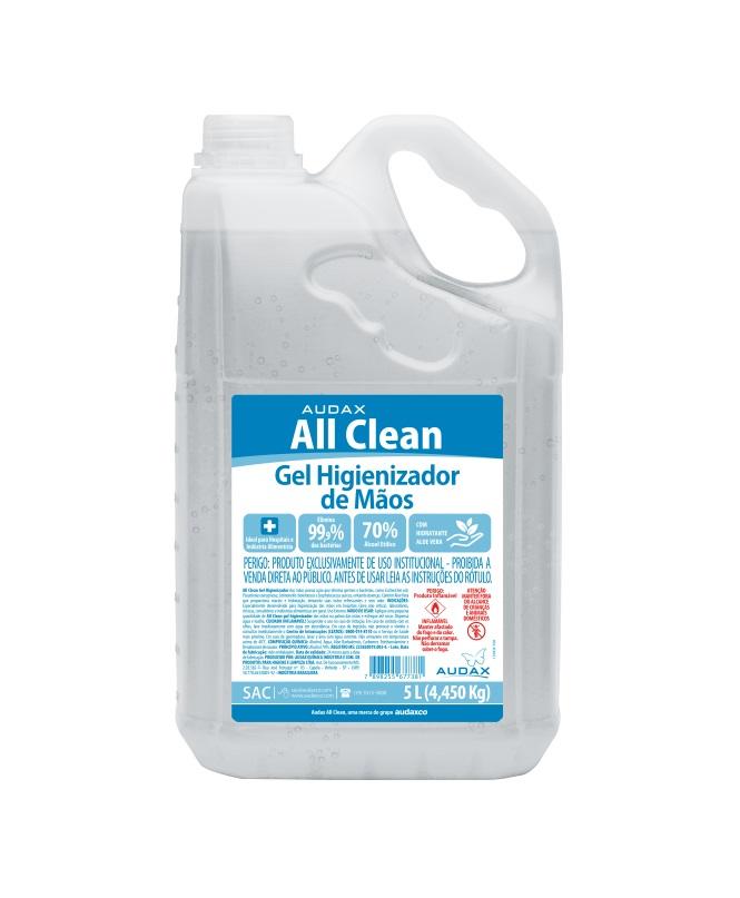 Detalhes do produto Álcool em Gel Antisséptico All Clean Audax 5 L