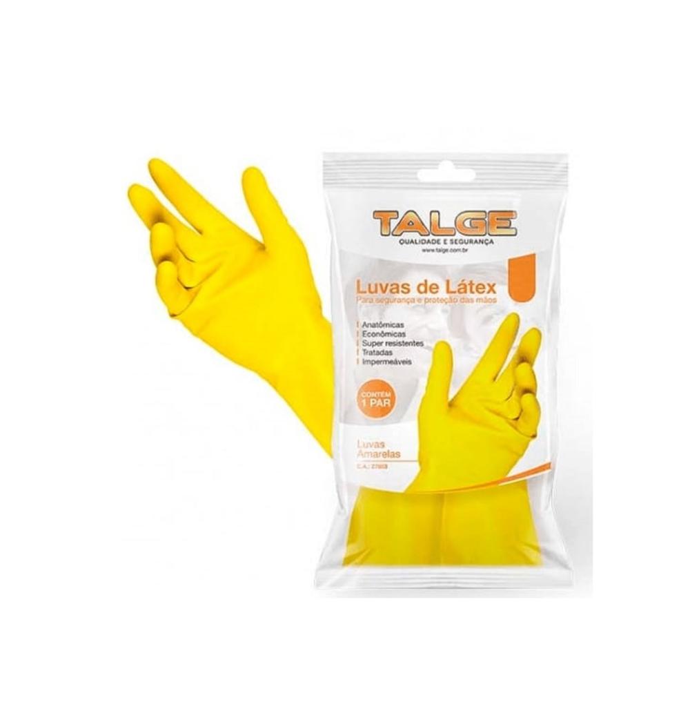 Detalhes do produto Luva Látex Amarela Talge