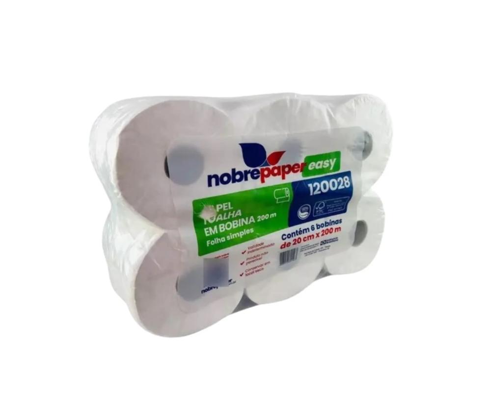 Detalhes do produto Papel Toalha Bobina 100% Celulose Nobre Easy