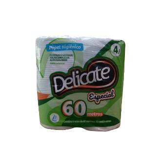Detalhes do produto Papel Higiênico Folha Simples Delicate Especial 60m