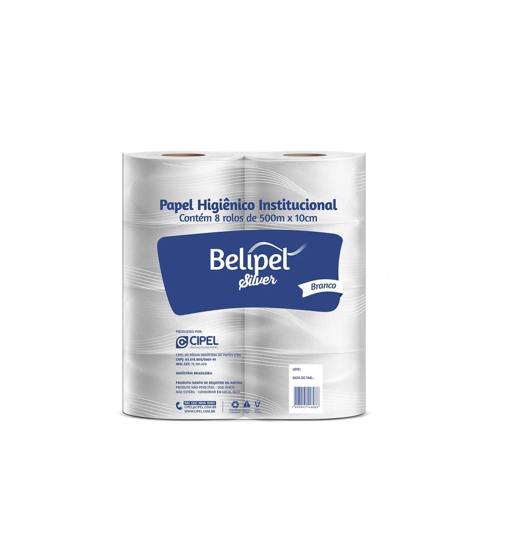 Detalhes do produto Papel Higiênico Rolão Folha Simples Branco Belipel Silver 300m