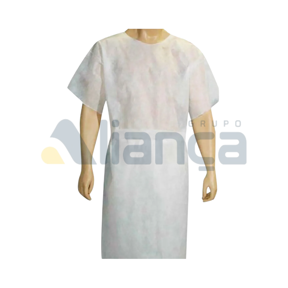 Detalhes do produto Avental TNT Descartável Manga Curta 